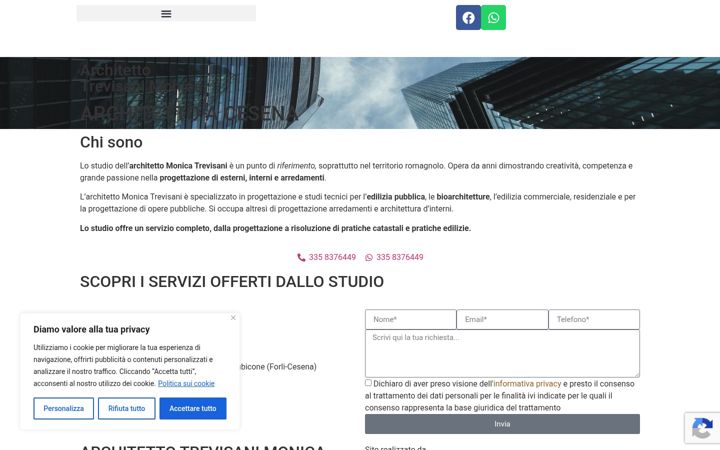 Screenshot of architettomonicatrevisani.it