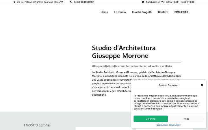 Screenshot of architettomorrone.it