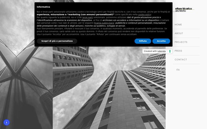 Snímek obrazovky architettotricarico.it