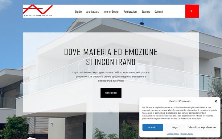Screenshot of architettovighini.it