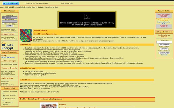 Screenshot of archiv3.fr