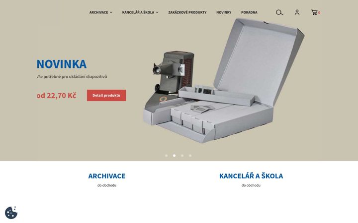 Screenshot of archivbox.cz