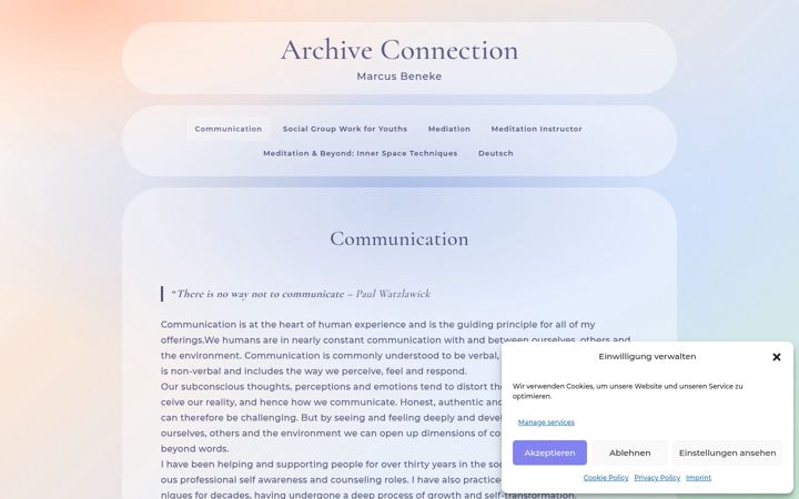 Screenshot of archive-connection.com