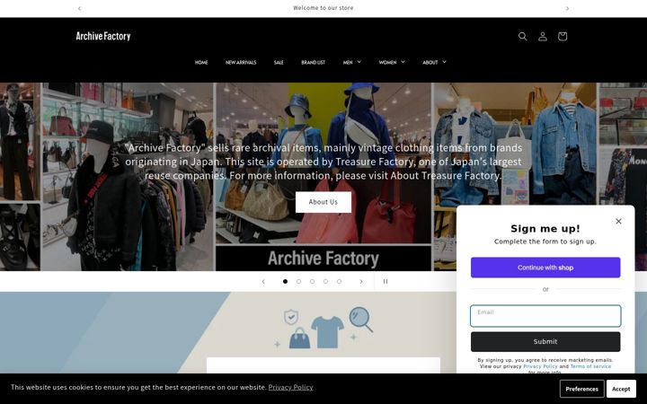 Snímek obrazovky archive-factory.com