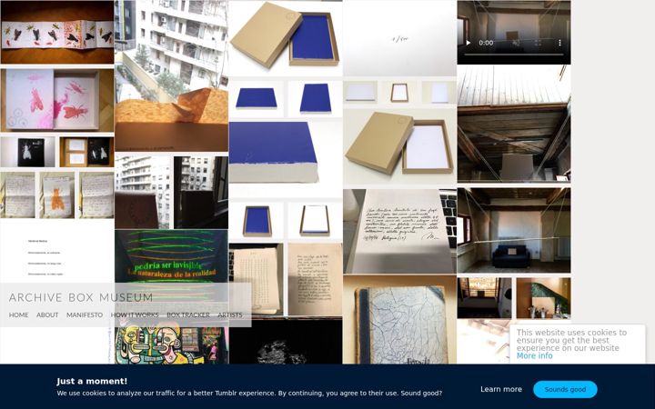Captura de ecrã de archiveboxmuseum.org