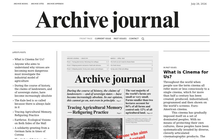 Snimka zaslona za archivejournal.org