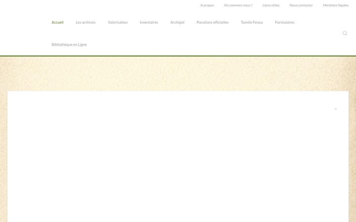 Screenshot of archives.pf