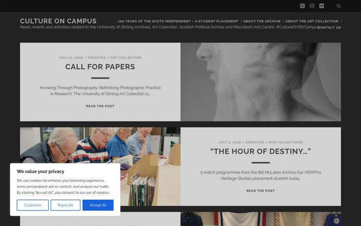 Screenshot of archives.stir.ac.uk