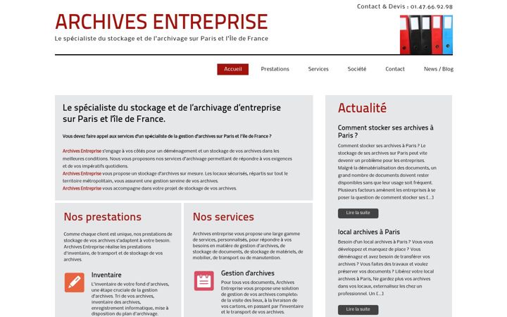 Captura de pantalla de archivesentreprise.fr