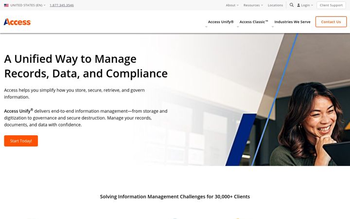 Screenshot of archivesystems.com