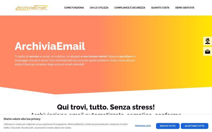 Screenshot of archiviaemail.cloud