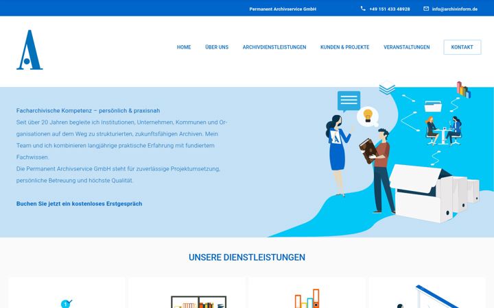 Screenshot of archivinform.de