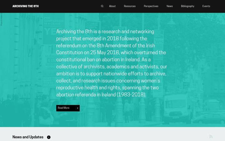 Screenshot of archivingthe8th.ucd.ie
