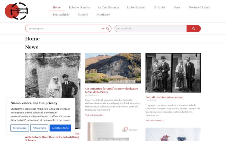 Screenshot of archiviodonetta.ch