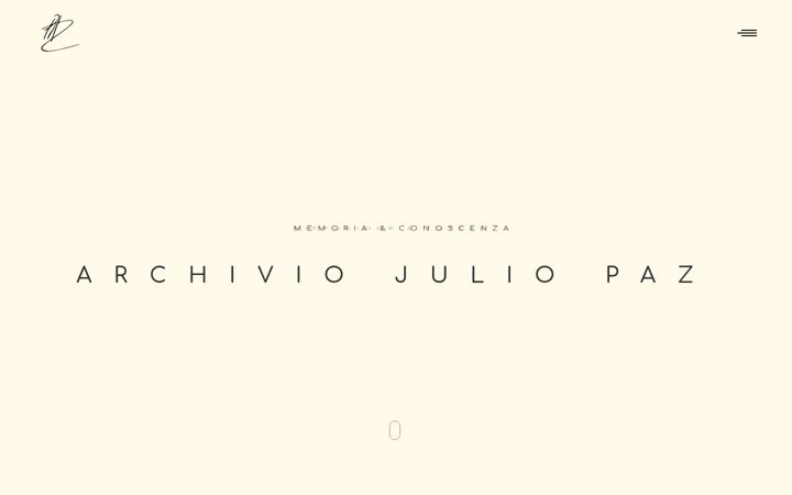 Screenshot of archiviojuliopaz.it
