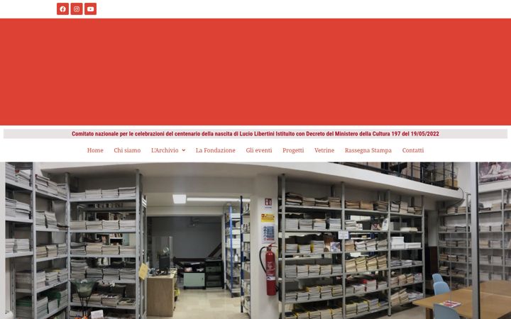 Ekraanipilt saidist archiviomarinioltreilsecolobreve.it