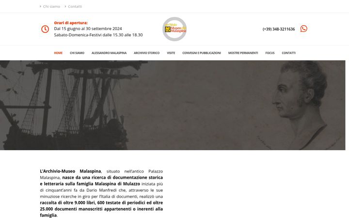 Screenshot του archiviomuseodeimalaspina.com