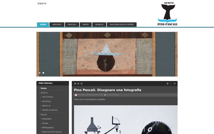 Screenshot of archiviopinopascali.it
