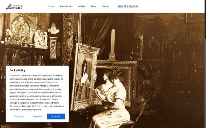Screenshot of archivioromani.it