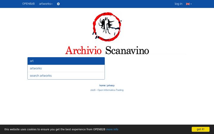 Screenshot of archivioscanavino.org