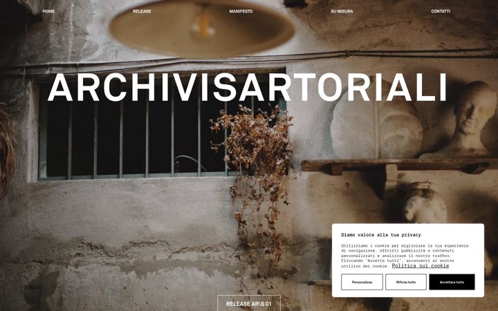 Screenshot του archivisartoriali.com