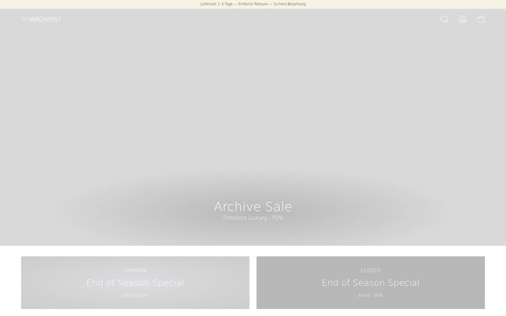 Skärmbild av archivist.store