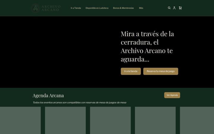 Screenshot of archivoarcano.com