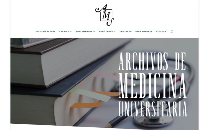 Snímek obrazovky archivosmedicinauniversitaria.es