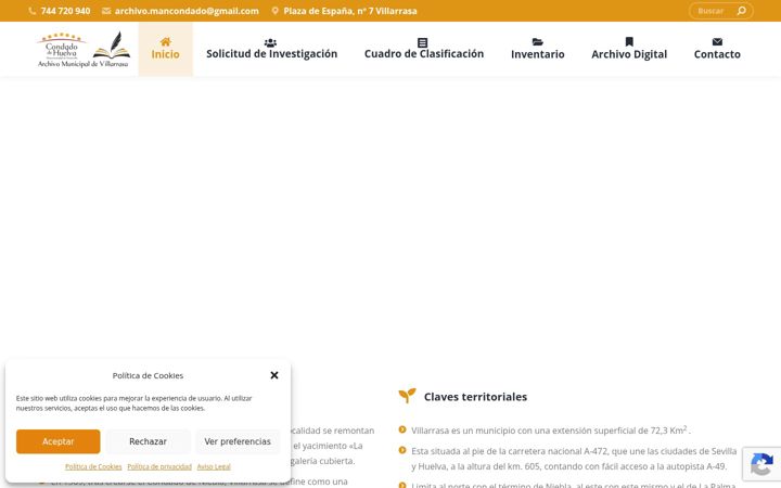 Screenshot of archivovillarrasa.com