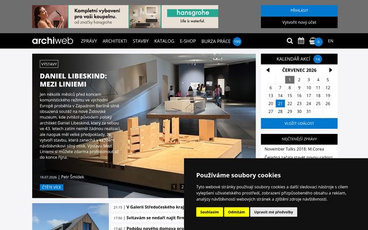 Screenshot of archiweb.cz
