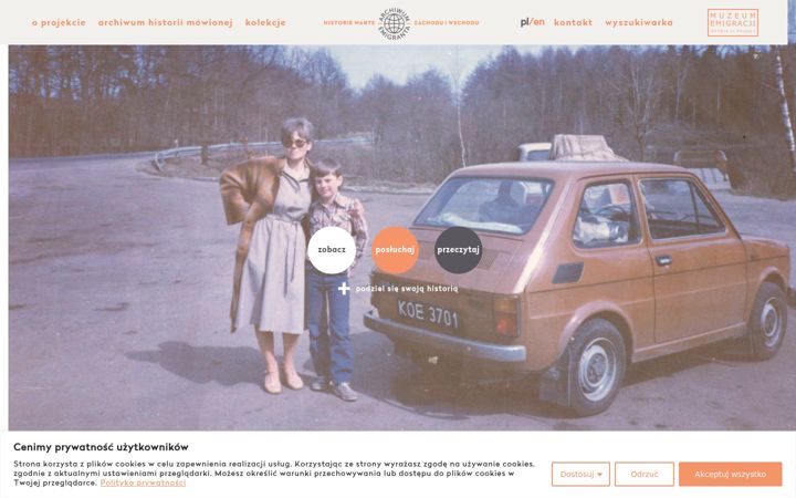 Screenshot of archiwumemigranta.pl