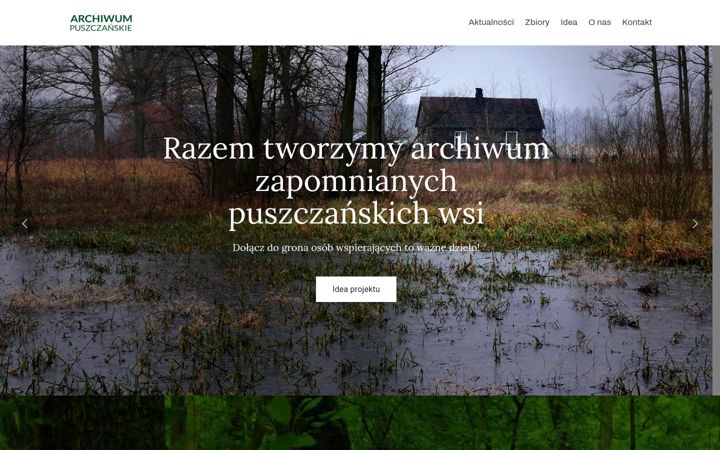 Ekrano kopija archiwumpuszczanskie.pl