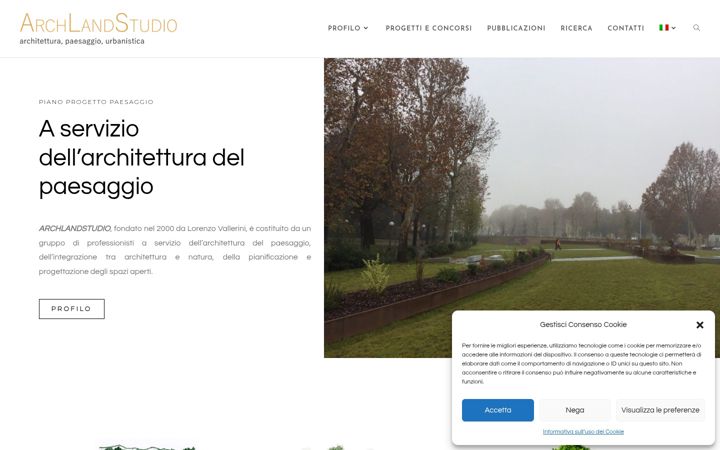 Screenshot of archlandvallerini.com