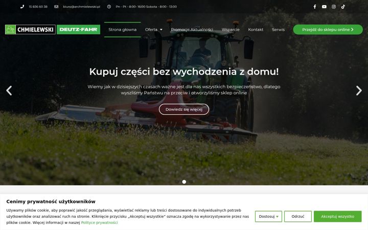 Posnetek zaslona archmielewski.pl