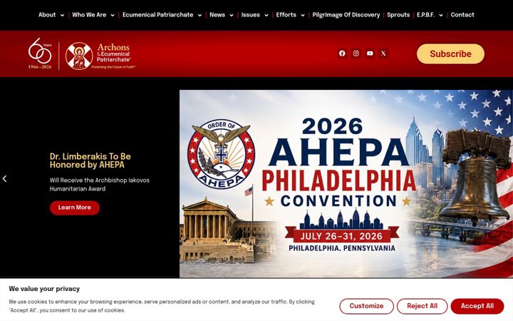 Screenshot of archons.org