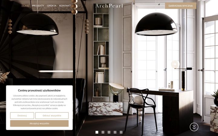 Posnetek zaslona archpearl.pl