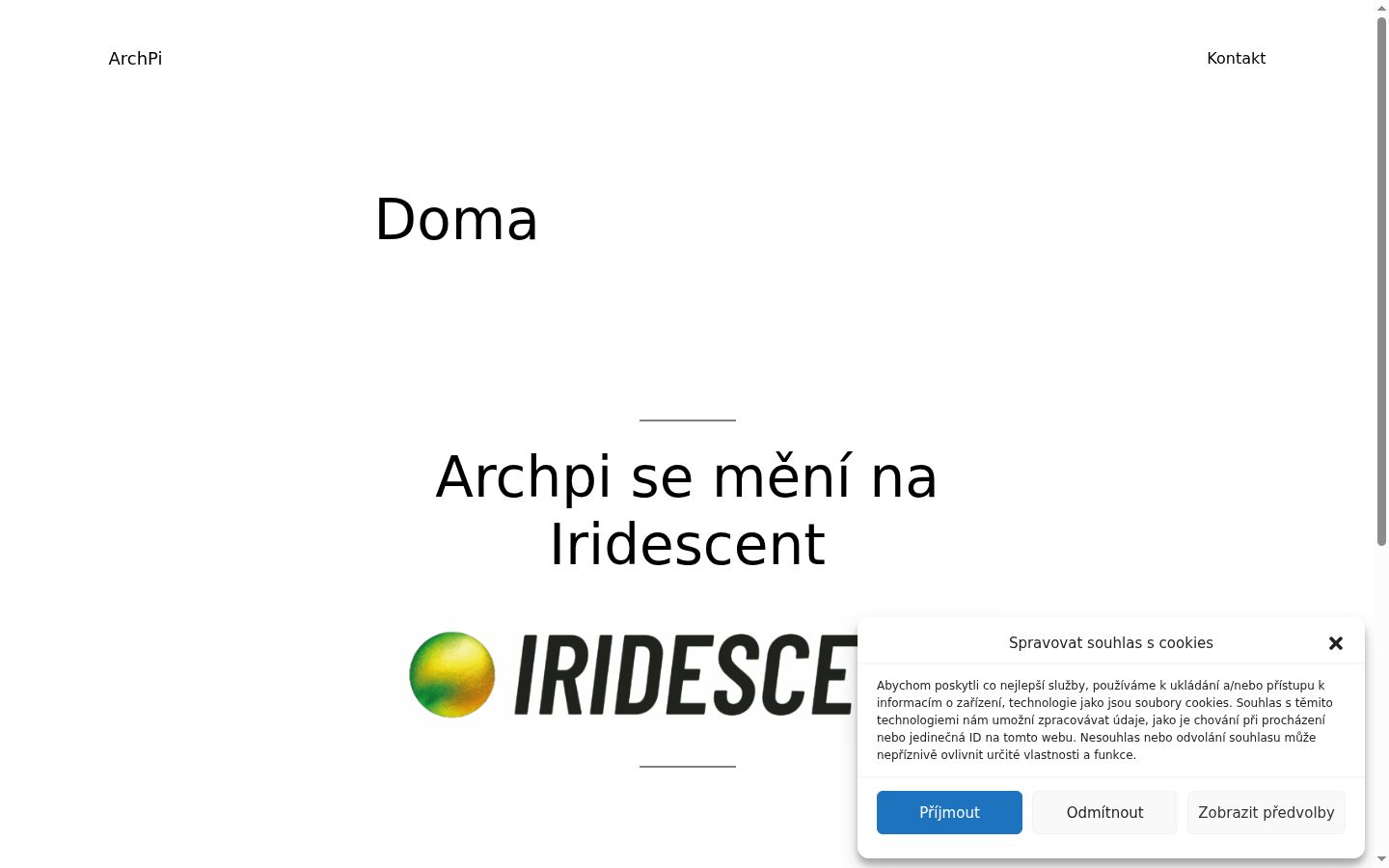 Captura de ecrã do banner de consentimento apresentado antes de qualquer interação