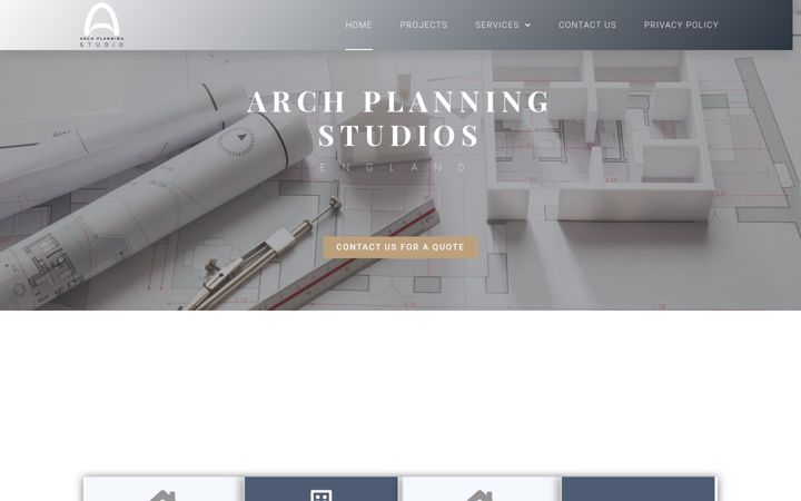Kuvakaappaus sivustosta archplanning.co.uk