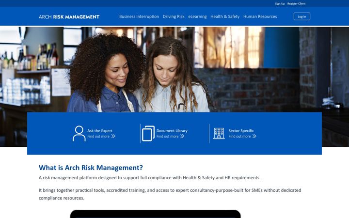 Screenshot of archriskmanagement.co.uk