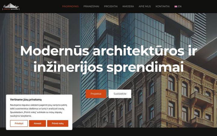 Screenshot of archstudija.lt