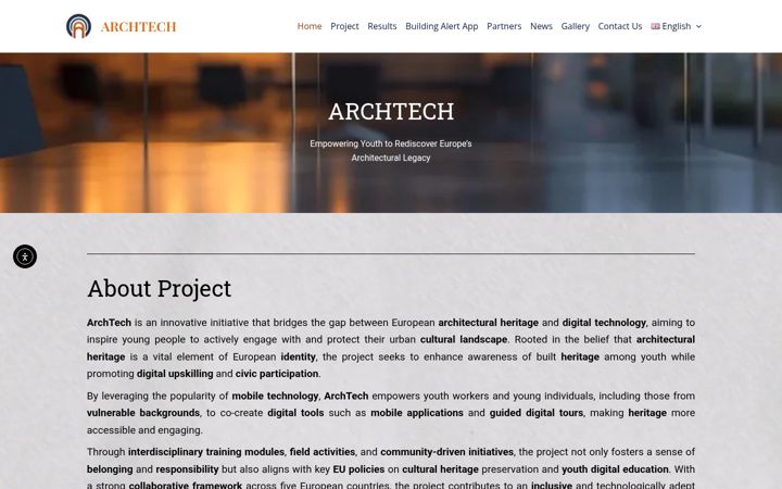 Screenshot of archtech-project.eu