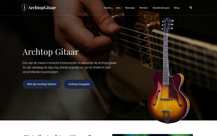 Screenshot of archtopgitaar.nl