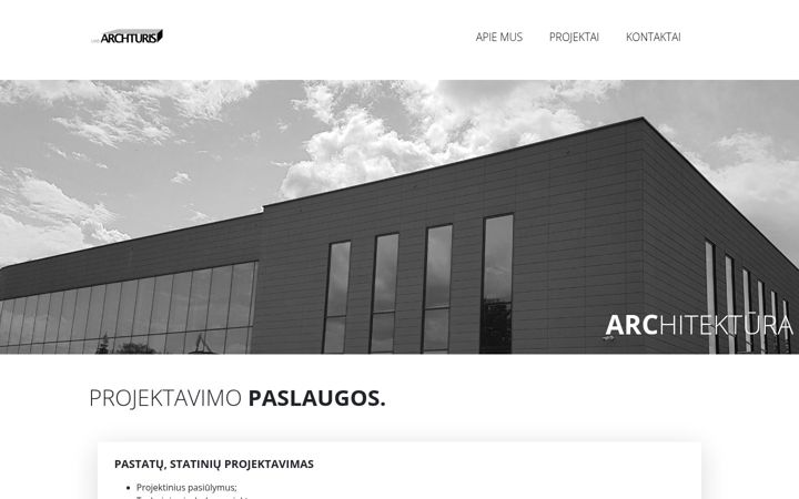 Screenshot of archturis.lt