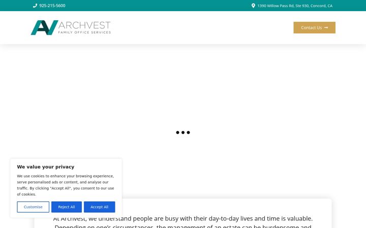 Screenshot of archvestfo.com