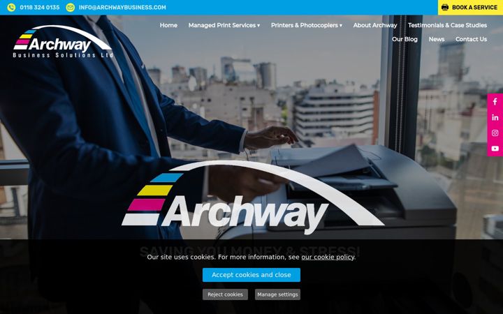Screenshot of archwaybusiness.com