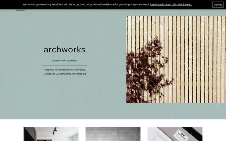 Screenshot ta' archworks.dk