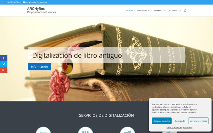 Screenshot of archybox.com