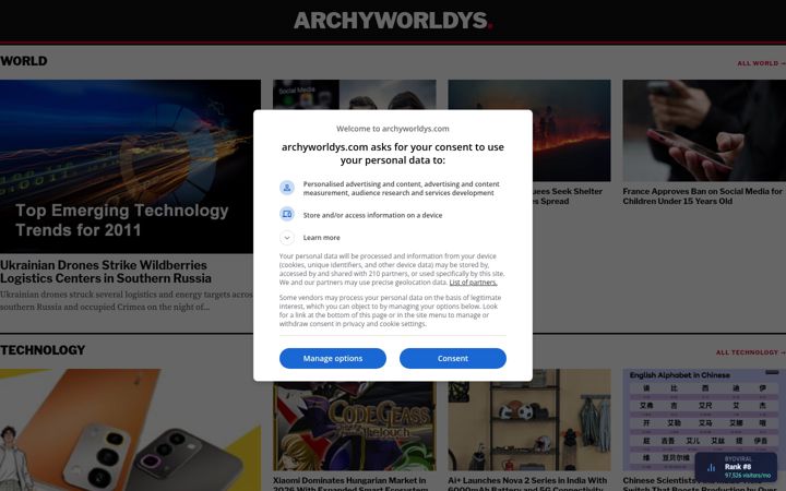 Screenshot of archyworldys.com