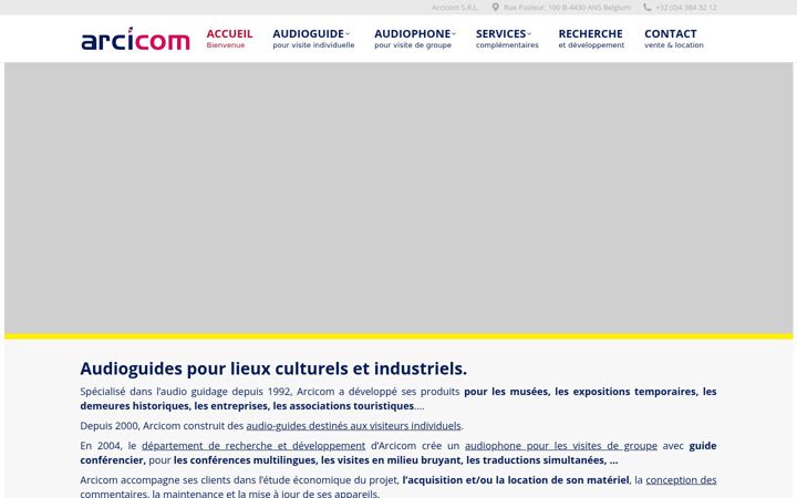 Screenshot von arcicom.com