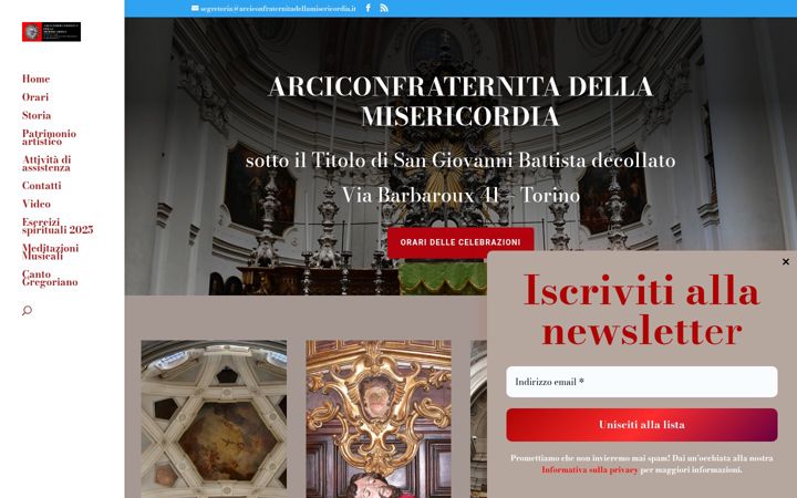 Ekrano kopija arciconfraternitadellamisericordia.it
